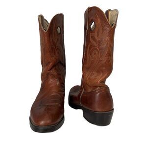 Durango Men Cowboy Boots Work Ranch Western Rodeo Pull On Brown 9.5EE FR5102